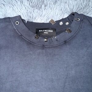 Balenciaga Gray pierced shirt